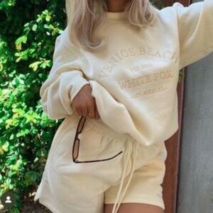 White Fox Boutique Yellow Crew Neck Sweater